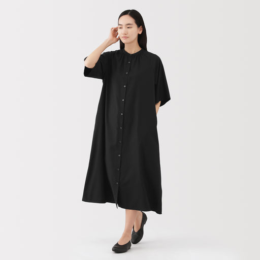 Lyocell Blend Half-Sleeve Dress MUJI