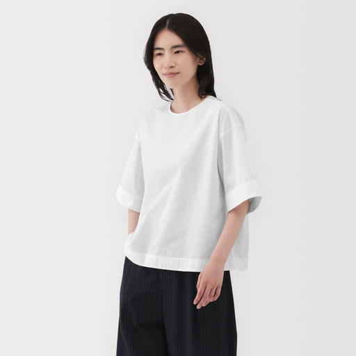 Broadcloth Half Sleeve Blouse MUJI