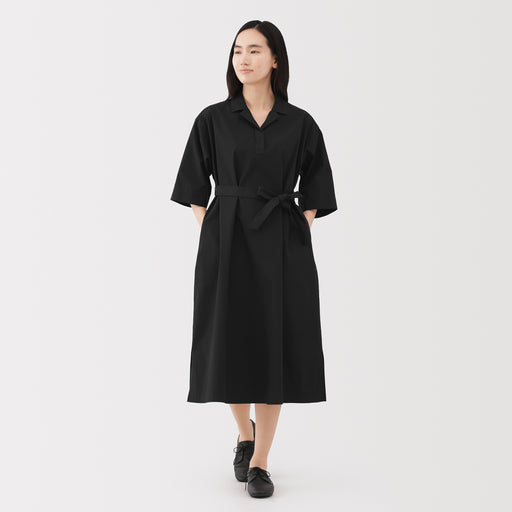 Broadcloth 3/4 Sleeve Dress MUJI