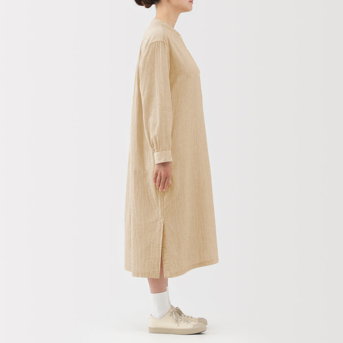 muji dress Kapok Blend Double Gauze Dress