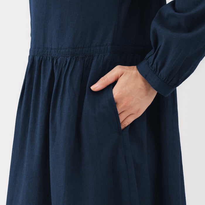 muji cotton dress High-Twist Cotton Sheer Dress | Women's Dresses