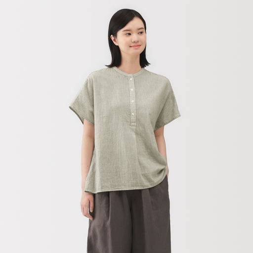 Kapok Blend Double Gauze Blouse MUJI