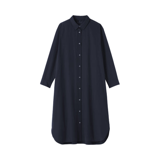 Broadcloth Shirt Dress Dark Navy MUJI