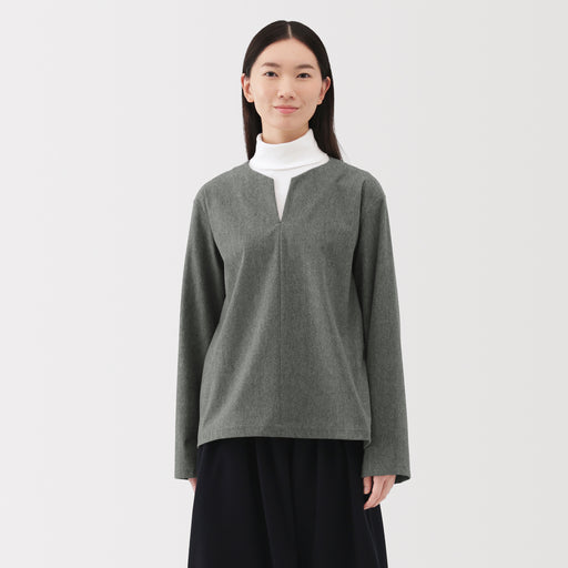Brushed Pullover Blouse MUJI