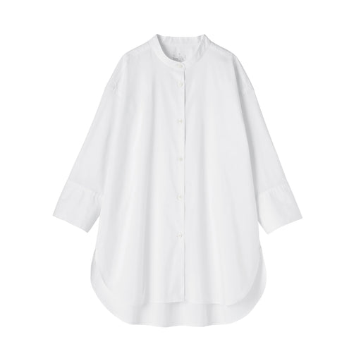 Broadcloth 3/4 Sleeve Tunic White MUJI