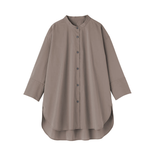 Broadcloth 3/4 Sleeve Tunic Mocha Brown MUJI