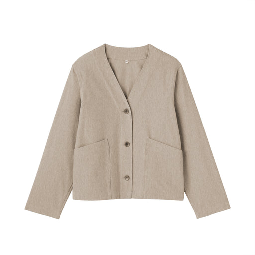 Brushed Cardigan Beige MUJI