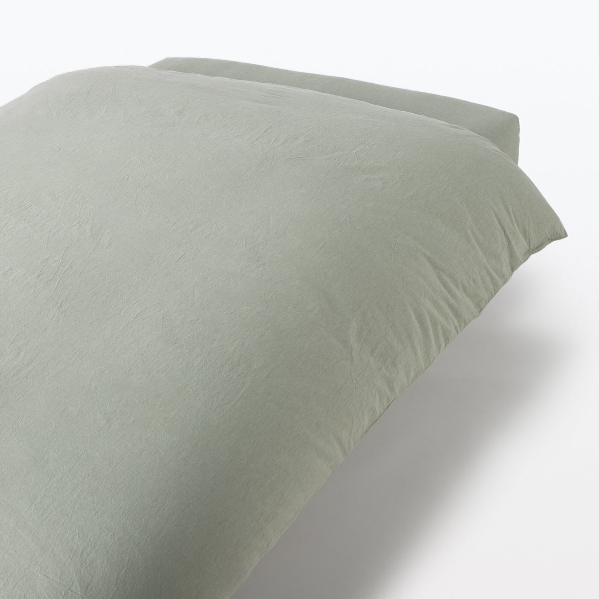 Washed Cotton Duvet CoverGreen / Queen (W80.7 x L82.7") (Green)