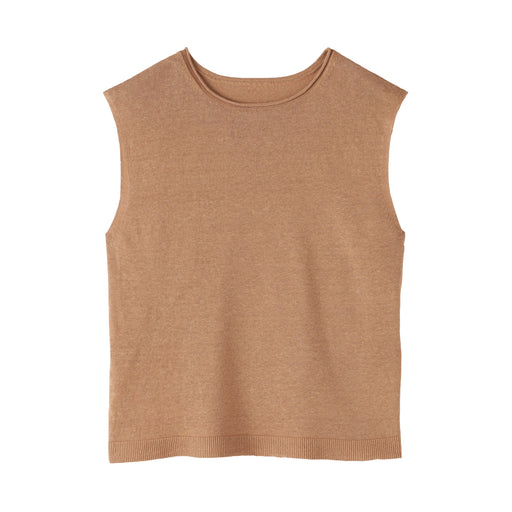 Linen Sleeveless Sweater Smoky Orange MUJI