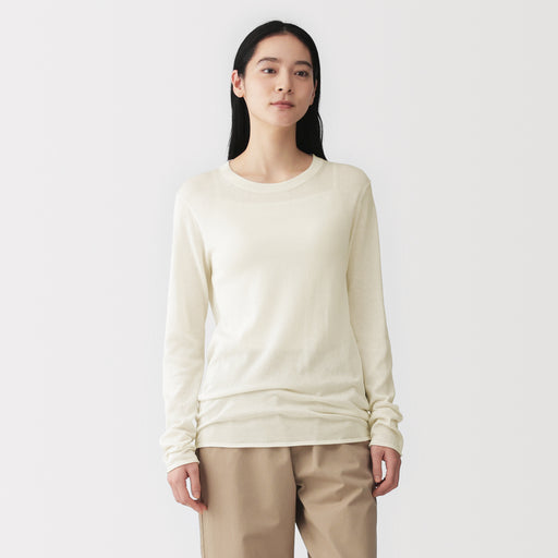 #onlineexclusive Lyocell Blend Crewneck Sweater BA1RG26S MUJI