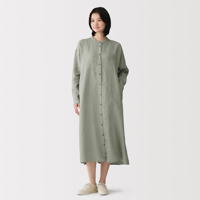 Linen Shirt Dress | Women's Spring Dresses | MUJI USA Black / M Linen Shirt Dress | Women's Spring Dresses | MUJI USA Black / M