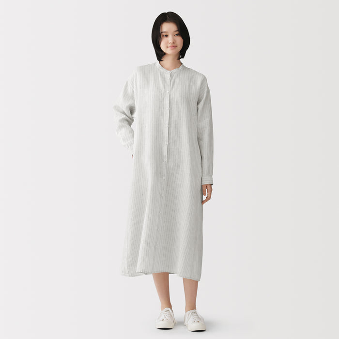 Linen Shirt Dress | Women's Spring Dresses | MUJI USA Black / M Linen Shirt Dress | Women's Spring Dresses | MUJI USA Black / M