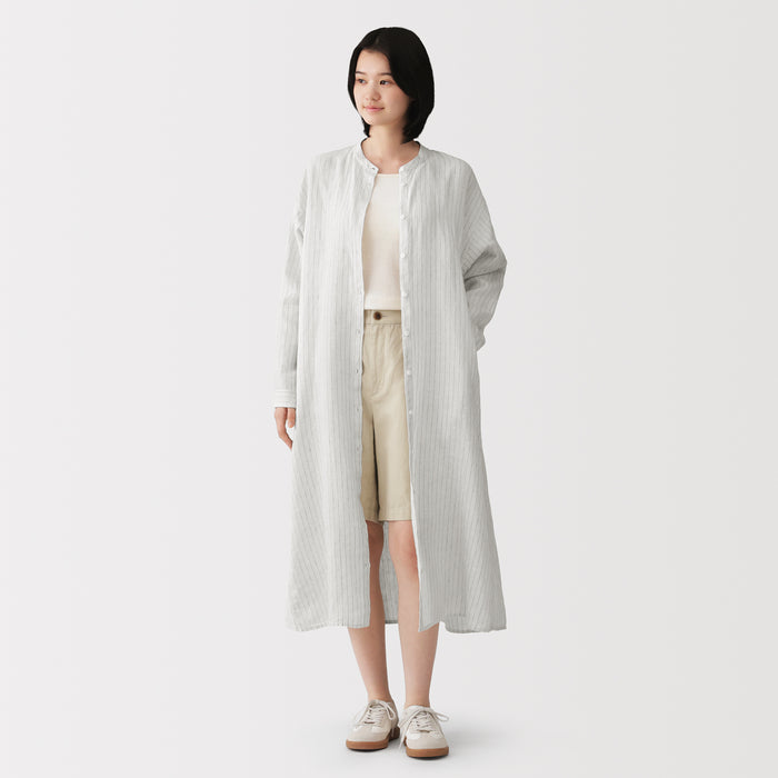 Linen Shirt Dress | Women's Spring Dresses | MUJI USA Linen Shirt Dress | Women's Spring Dresses | MUJI USA