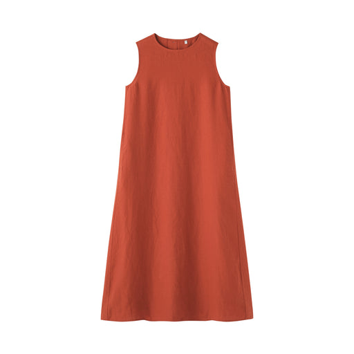 Linen Sleeveless Dress Brick MUJI