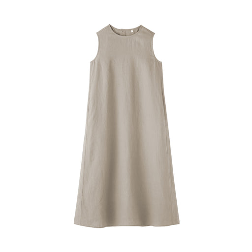 Linen Sleeveless Dress Mocha Brown MUJI