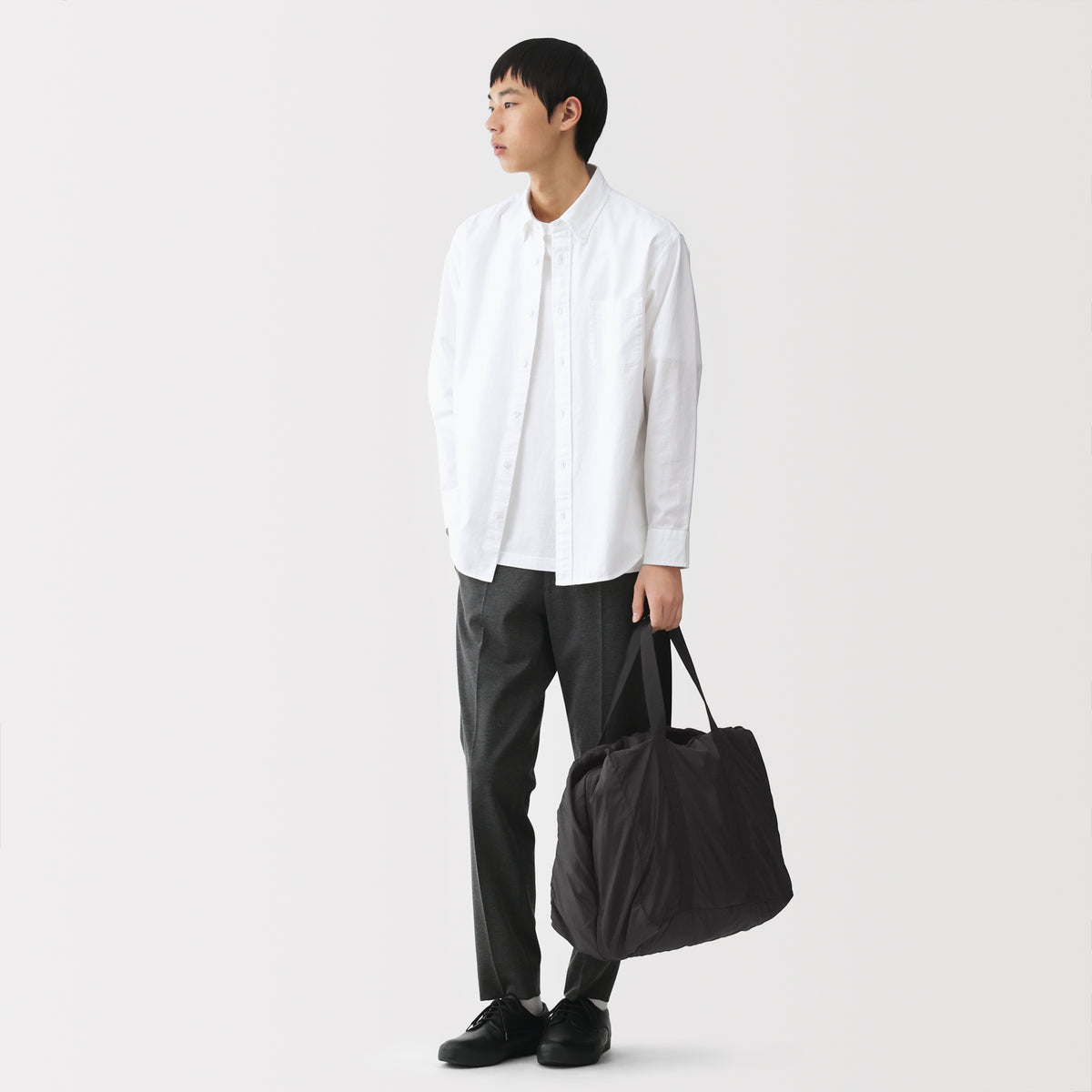 NEIGHBORHOOD POCKETABLE BOSTON BAG パッカブル Pocketable Water Repellent Boston Bag 75L | Travel | MUJI USA
