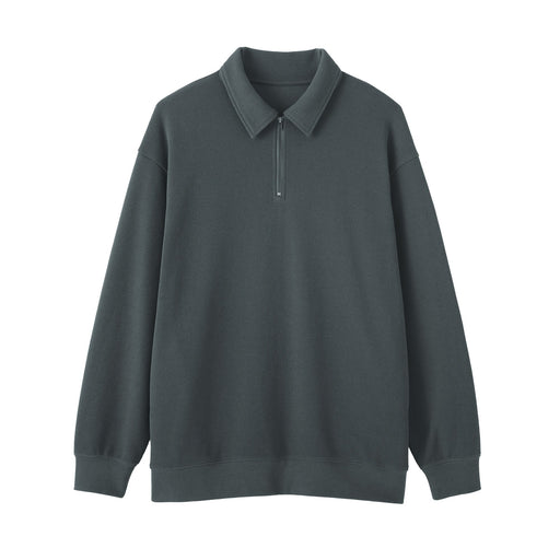Double Knit Collared Pullover Dark Navy MUJI