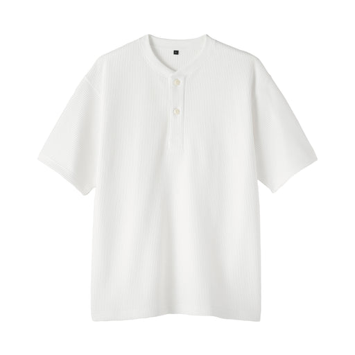 UV Protection Henley T-Shirt Off White MUJI
