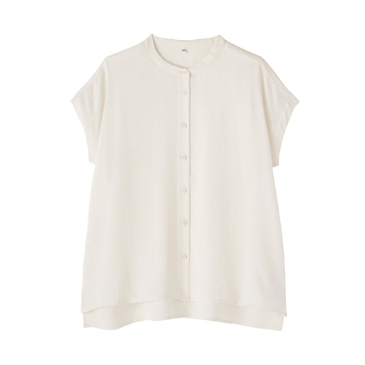 Breathable French Sleeve Blouse Off White MUJI