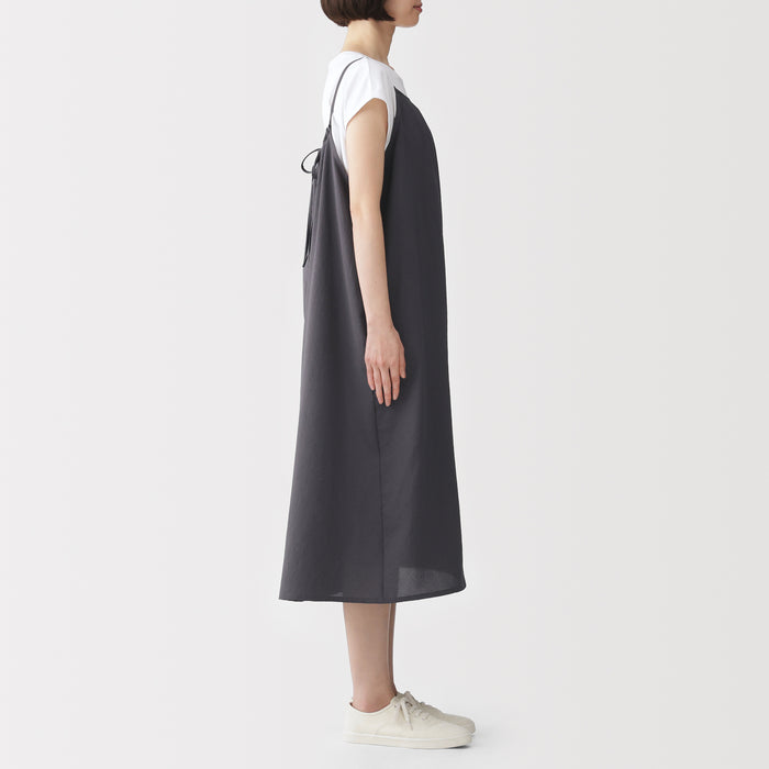 muji dress Linen Sleeveless Dress