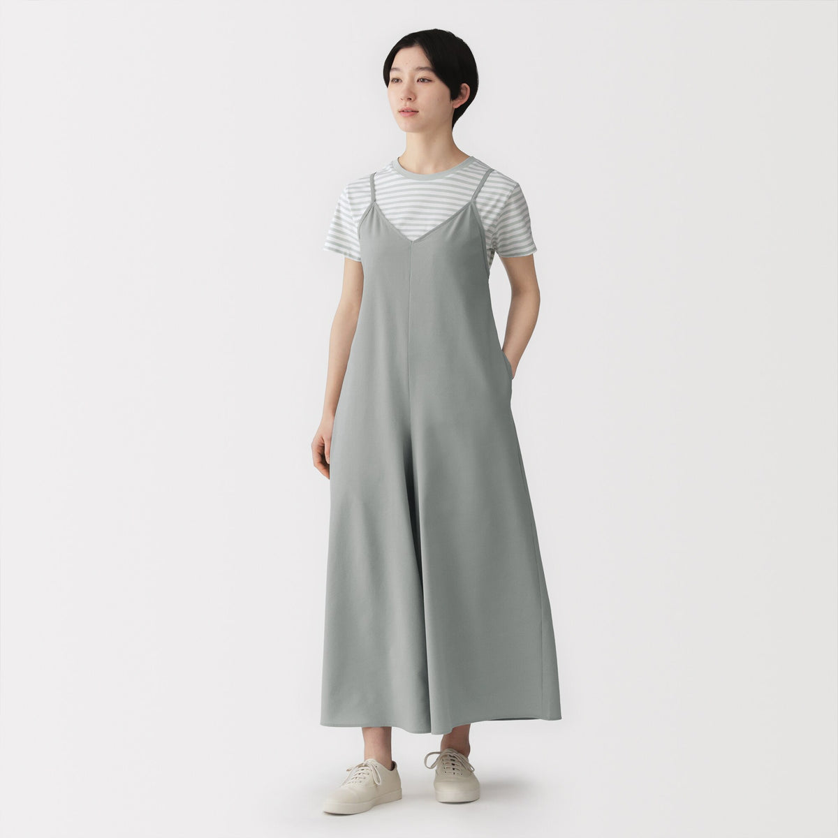 Seersucker Cami Jumpsuit | Salopettes & Rompers | MUJI USA