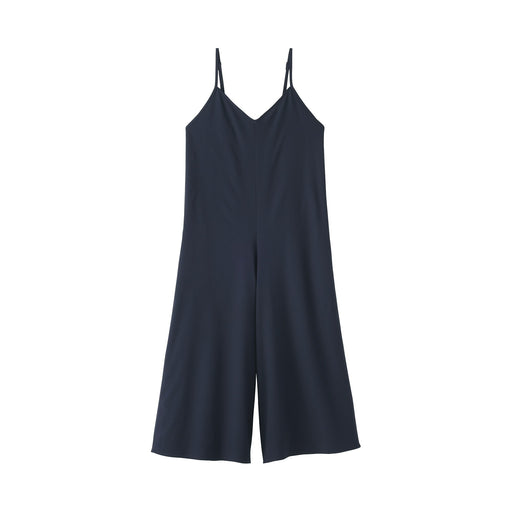 Breathable Seersucker Cami Jumpsuit Navy MUJI
