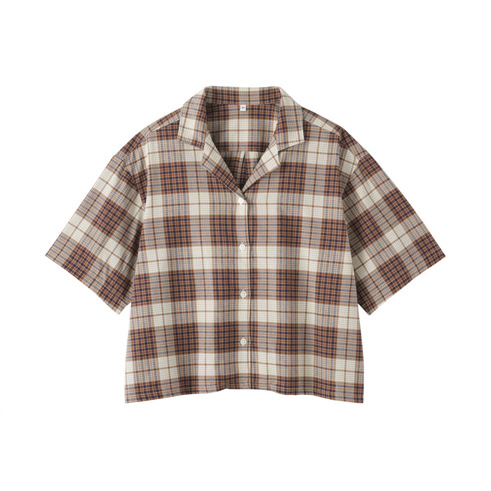 Madras Cotton Shirt | Women's Short Sleeve Tops