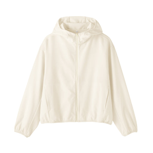 Breathable Seersucker Zip Hoodie Ivory MUJI