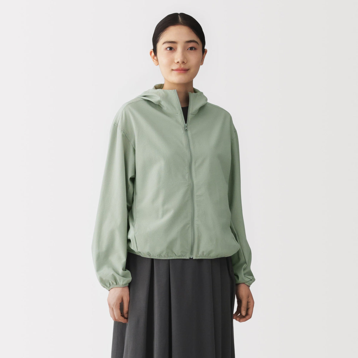 ウェア mimizuku Breathable Seersucker Zip Hoodie | Sweatshirts | MUJI USA
