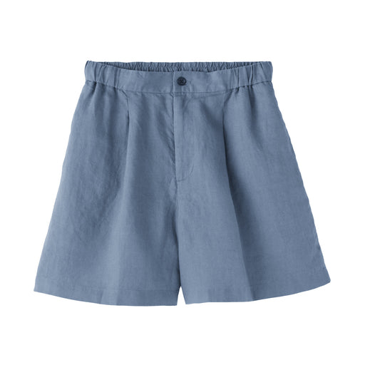 Linen Shorts Smoky Blue MUJI