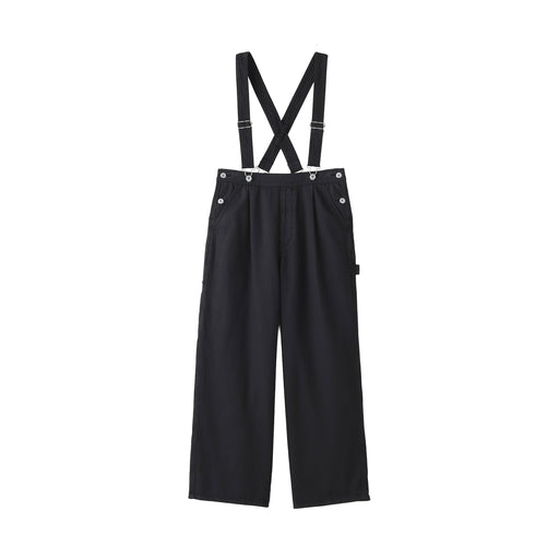 Kapok Blend Denim Overall Pants Black MUJI