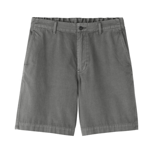 Cotton Garment-Dyed Shorts Charcoal Gray MUJI