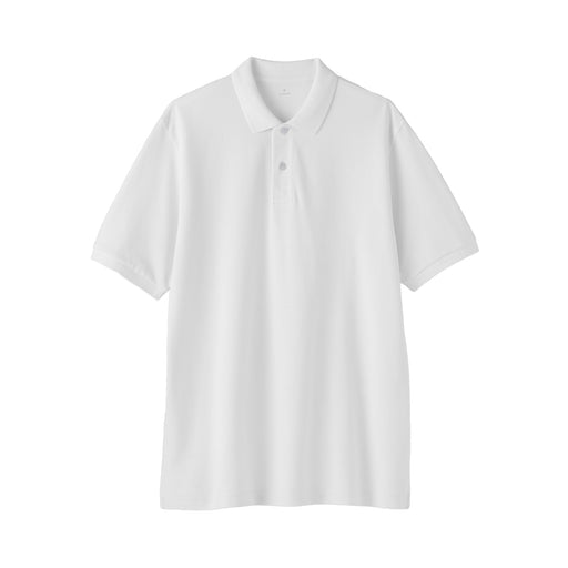 Cotton Pique Polo Shirt White MUJI