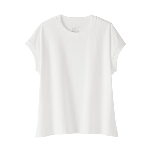 Cotton Jersey French Sleeve T-Shirt White MUJI