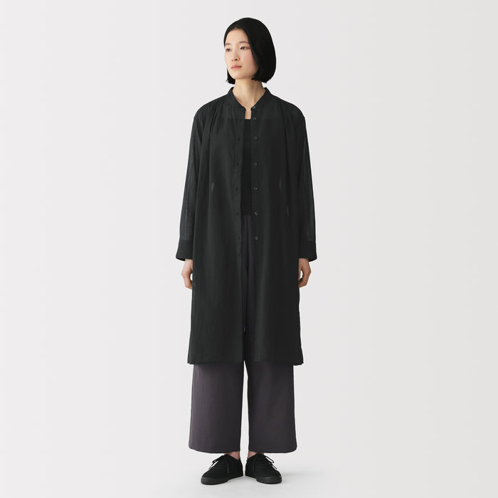 muji black dress Linen Sleeveless Dress