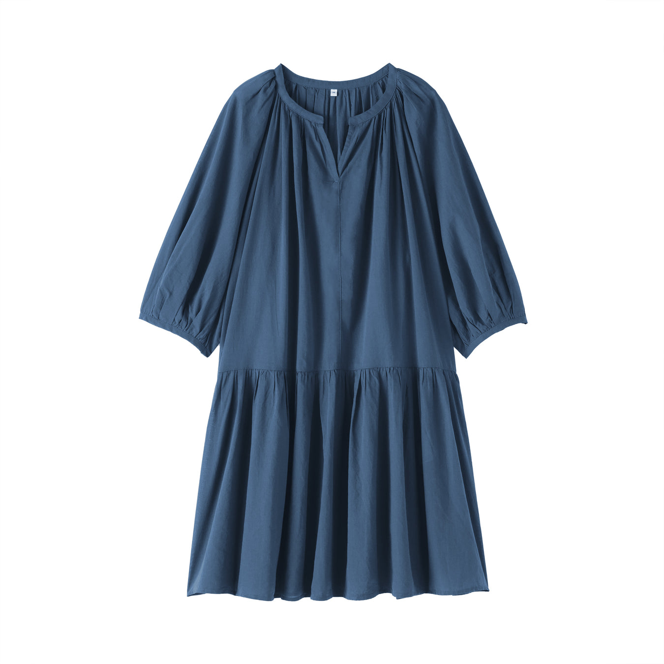 High-Twist Cotton Sheer Dress Smoky Blue MUJI