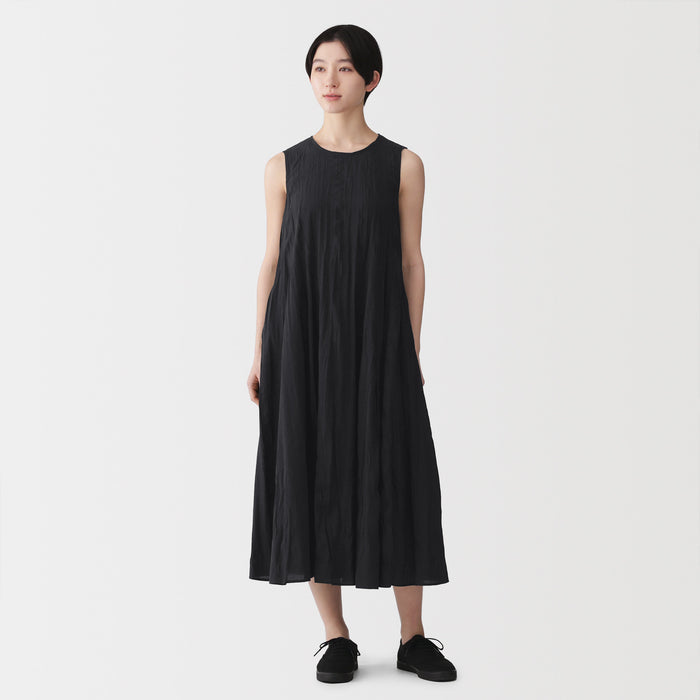 muji dress Cotton Crepe Sleeveless Dress | Women's Dresses