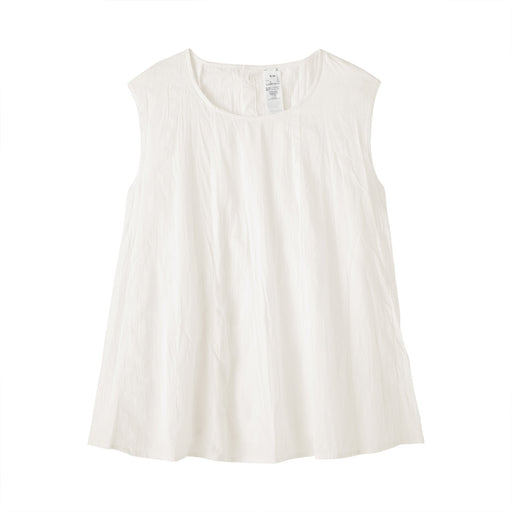 Cotton Crepe Sleeveless Blouse Off White MUJI