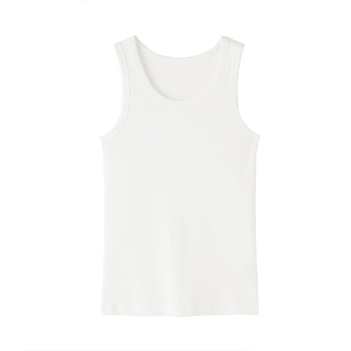 Lyocell Blend Rib Tank Top Off White MUJI