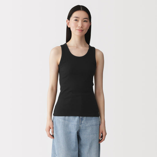 Lyocell Blend Rib Tank Top MUJI