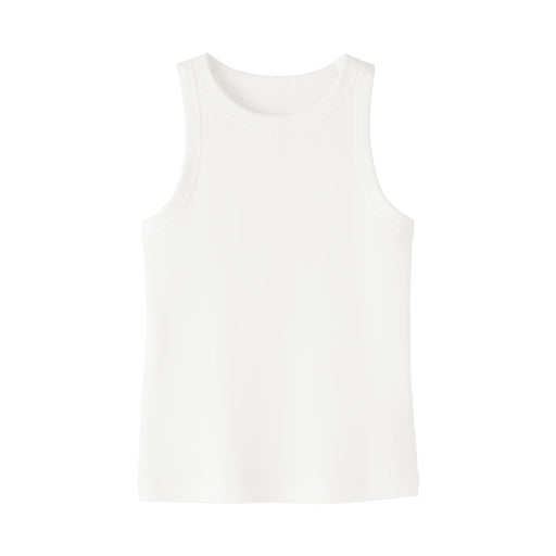 Lyocell Blend Rib Tank Top Off White MUJI