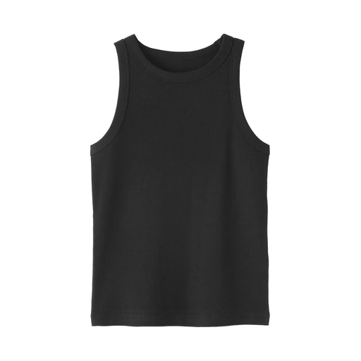 Lyocell Blend Rib Tank Top Black MUJI