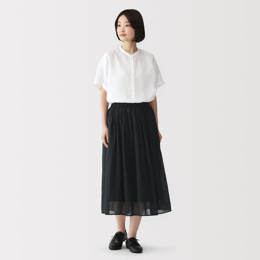 High-Twist Cotton Gathered Skirt MUJI
