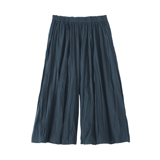 Cotton Crepe Skirt Pants Dark Navy MUJI