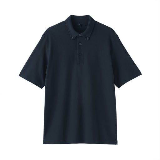 Cool Touch Pique Polo Shirt Dark Navy MUJI