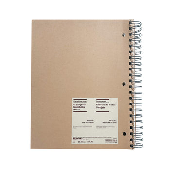 Planted Tree Paper 5-Subjects Notebook MUJI