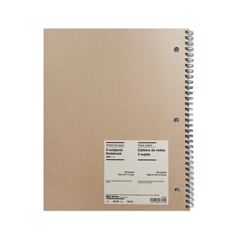 Planted Tree Paper 3-Subjects Notebook MUJI