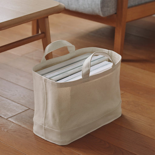 Canvas Soft Box with Handle - Slim Large MUJI