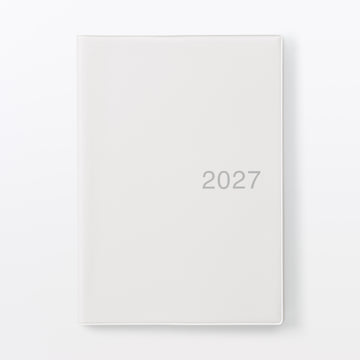A5 Monthly/Weekly Planner From Dec. 2026 - Mon. Start White Gray MUJI