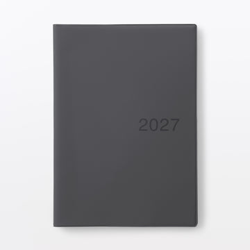 B5 Monthly/Weekly Planner From Dec. 2026 - Mon. Start Dark Gray MUJI